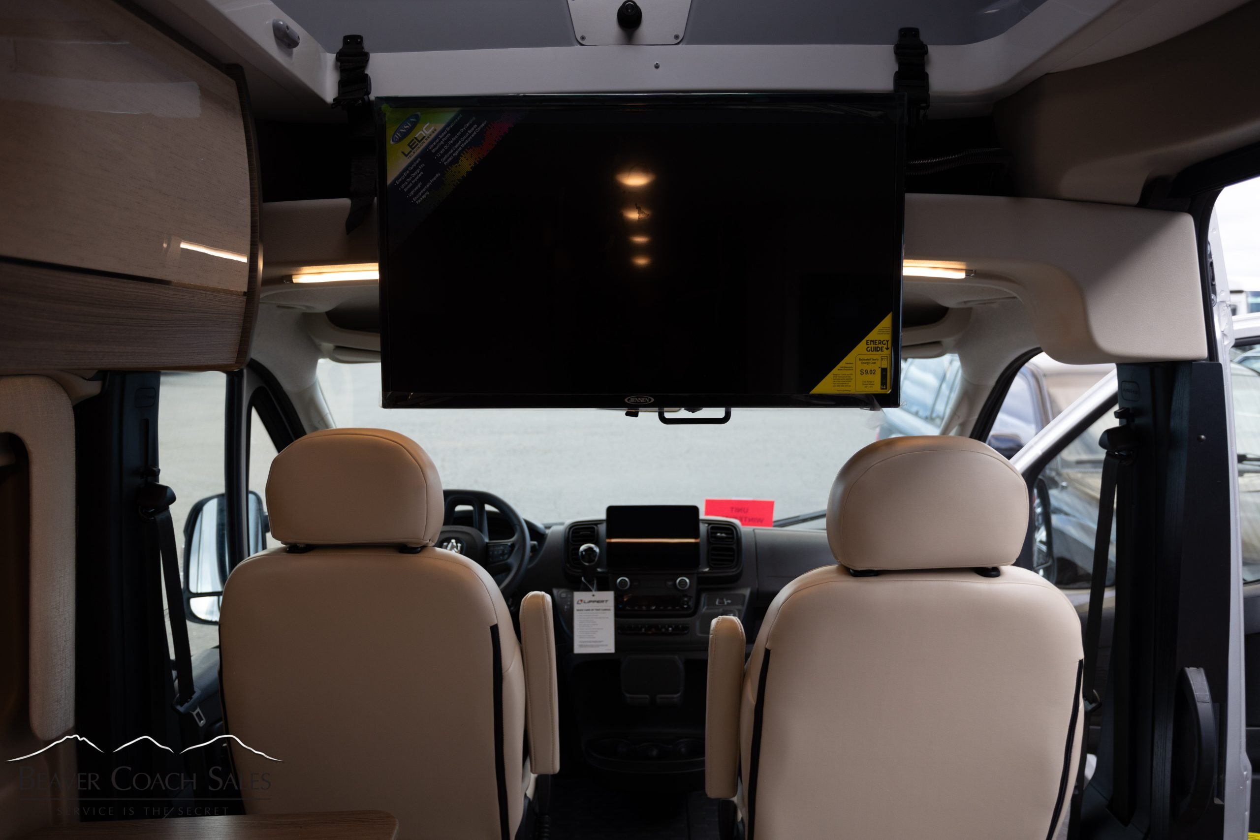 Luxurious interior of 2024 Entegra Ethos 20D showing comfortable living space perfect for couples