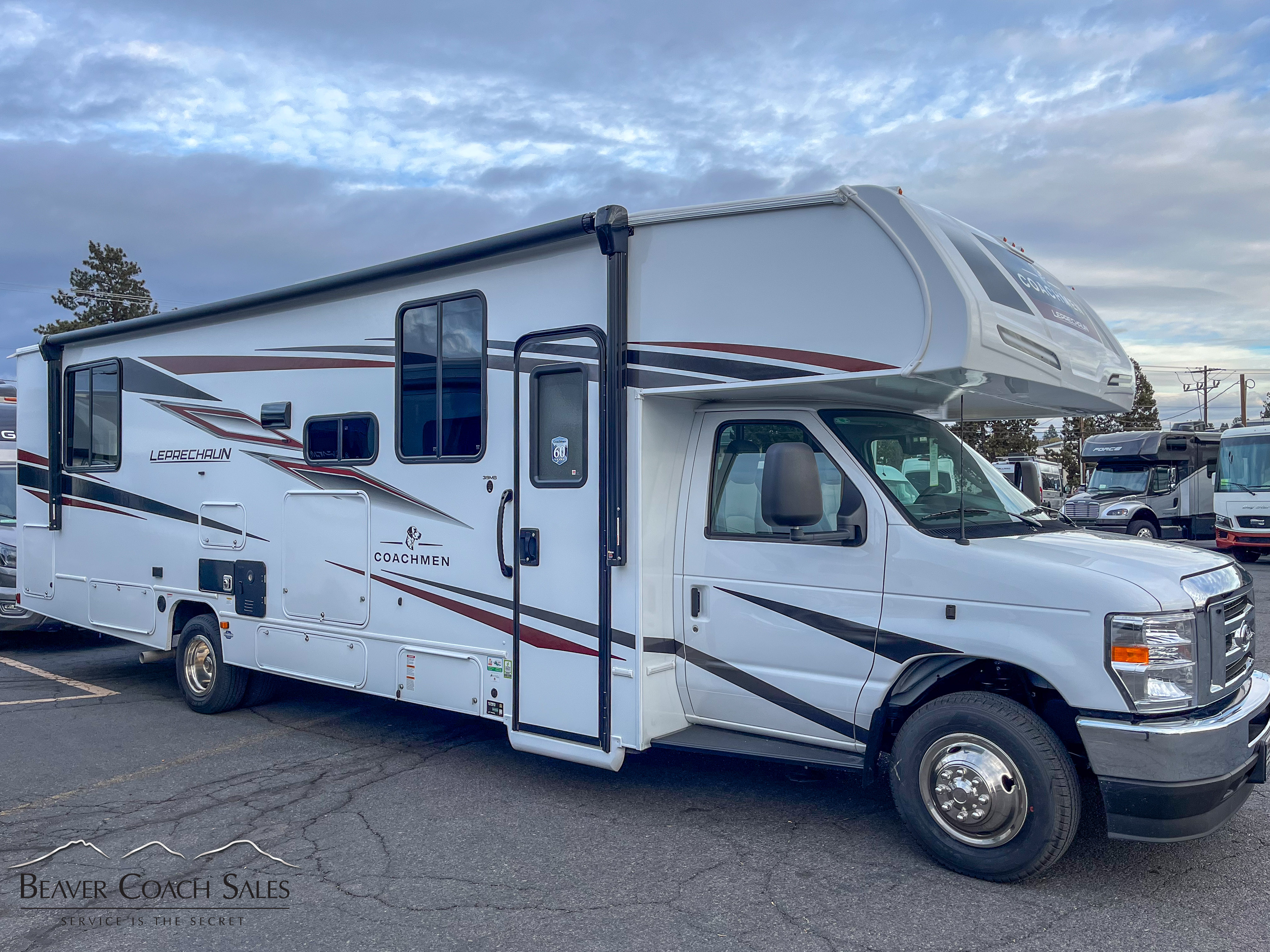 2025 Coachmen Leprechaun 319MB Class C motorhome exterior, featuring bunk beds perfect for families with children