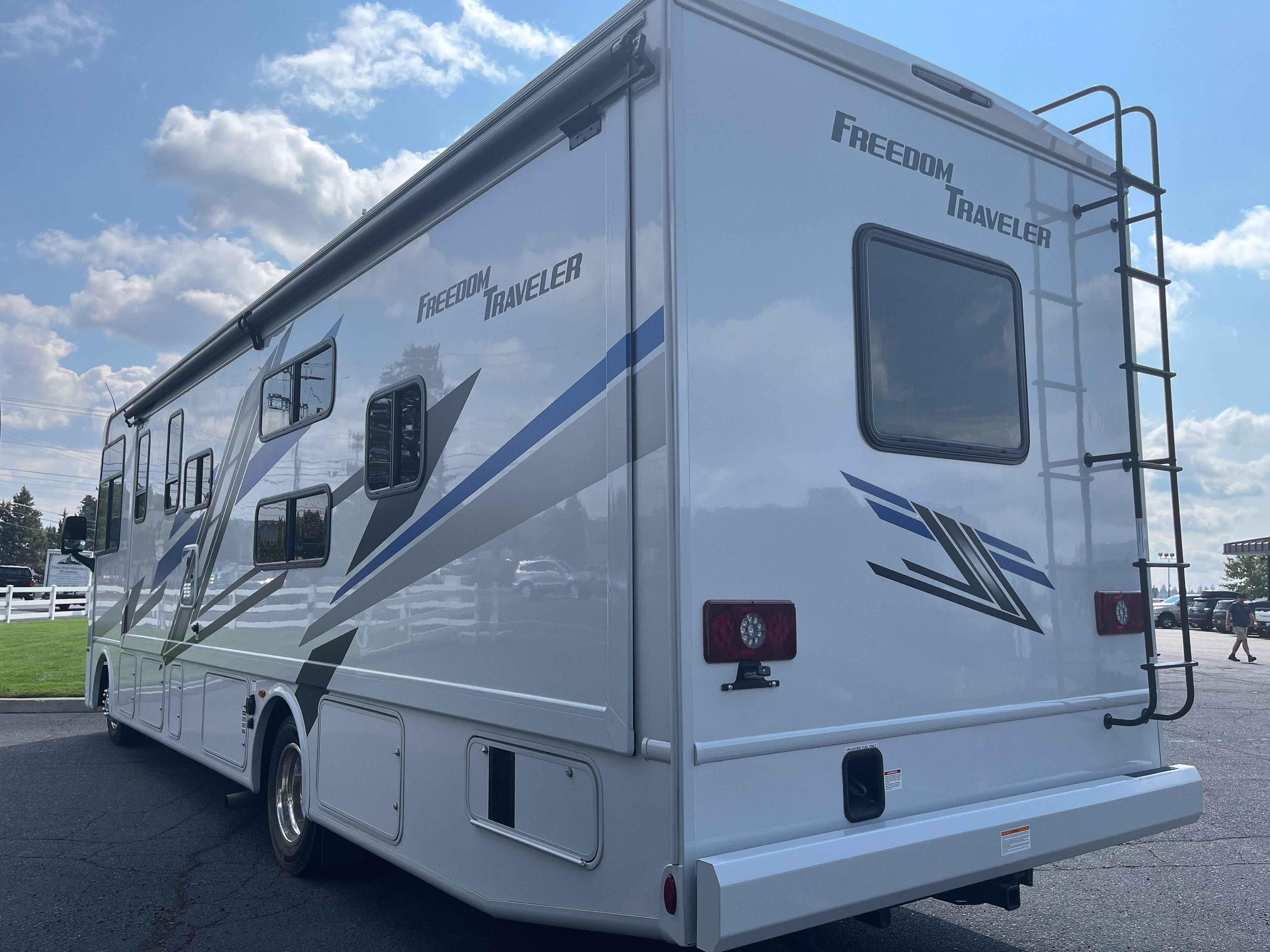 2025 Thor Freedom Traveler A32 Class A motorhome interior showing spacious living area perfect for large families